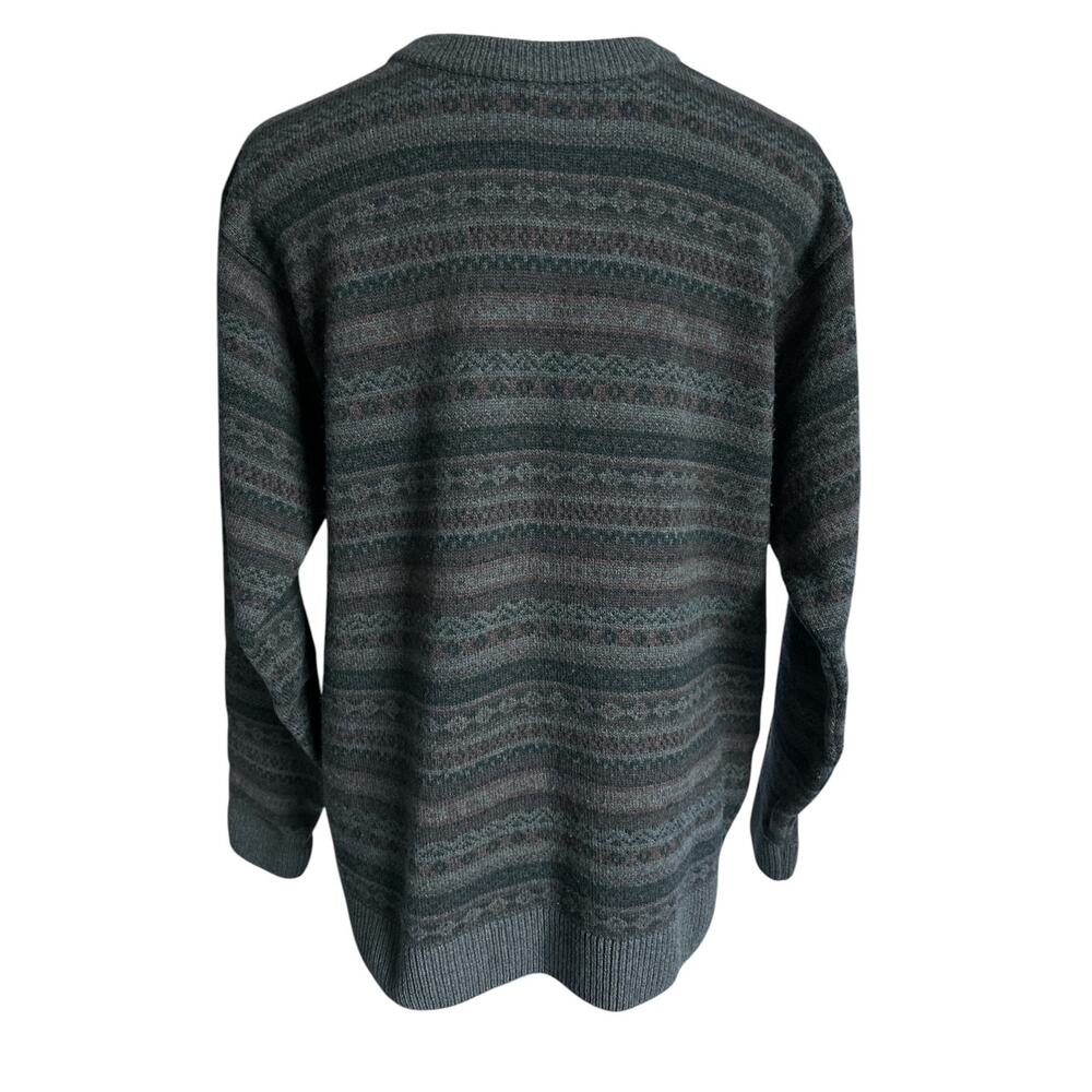 Vintage L.L.Bean Men’s Medium Regular 100% Latvia Lambs‎ Wool Fair Aisle Sweater
